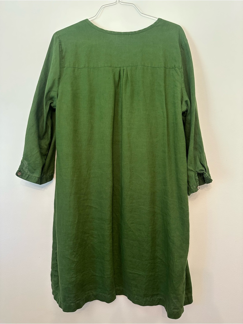 J. Jill 100% Linen Pullover Tunic/Shift Dress with 3/4 Length Sleeves - Picture 8 of 13